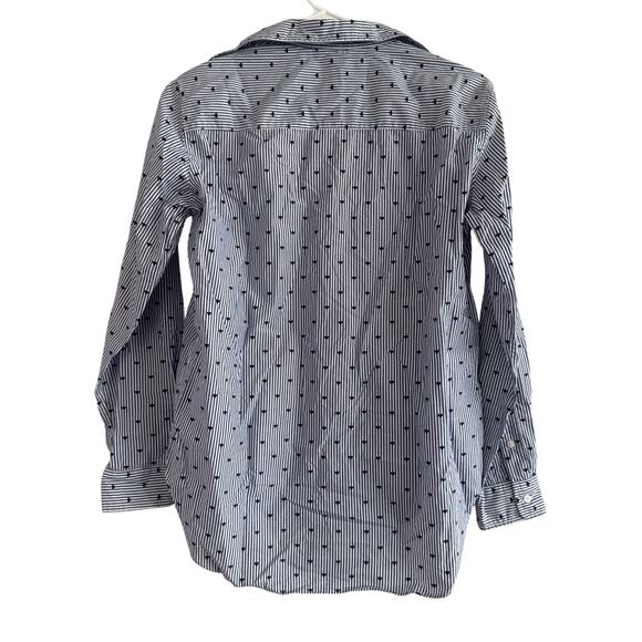 Frank & Eileen Frank Button Down Blue Stripes Navy Hearts - Picture 6 of 11